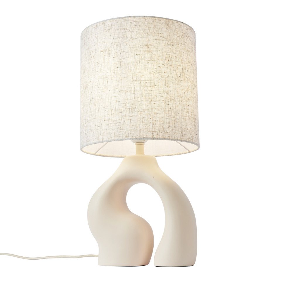 Qazqa Tischleuchte Dahlia, ohne Leuchtmittel, Warmweiß, QAZQA Tisch leuchte, e27, Beige, Kunststoff, Japandi – Bild 4 von 5
