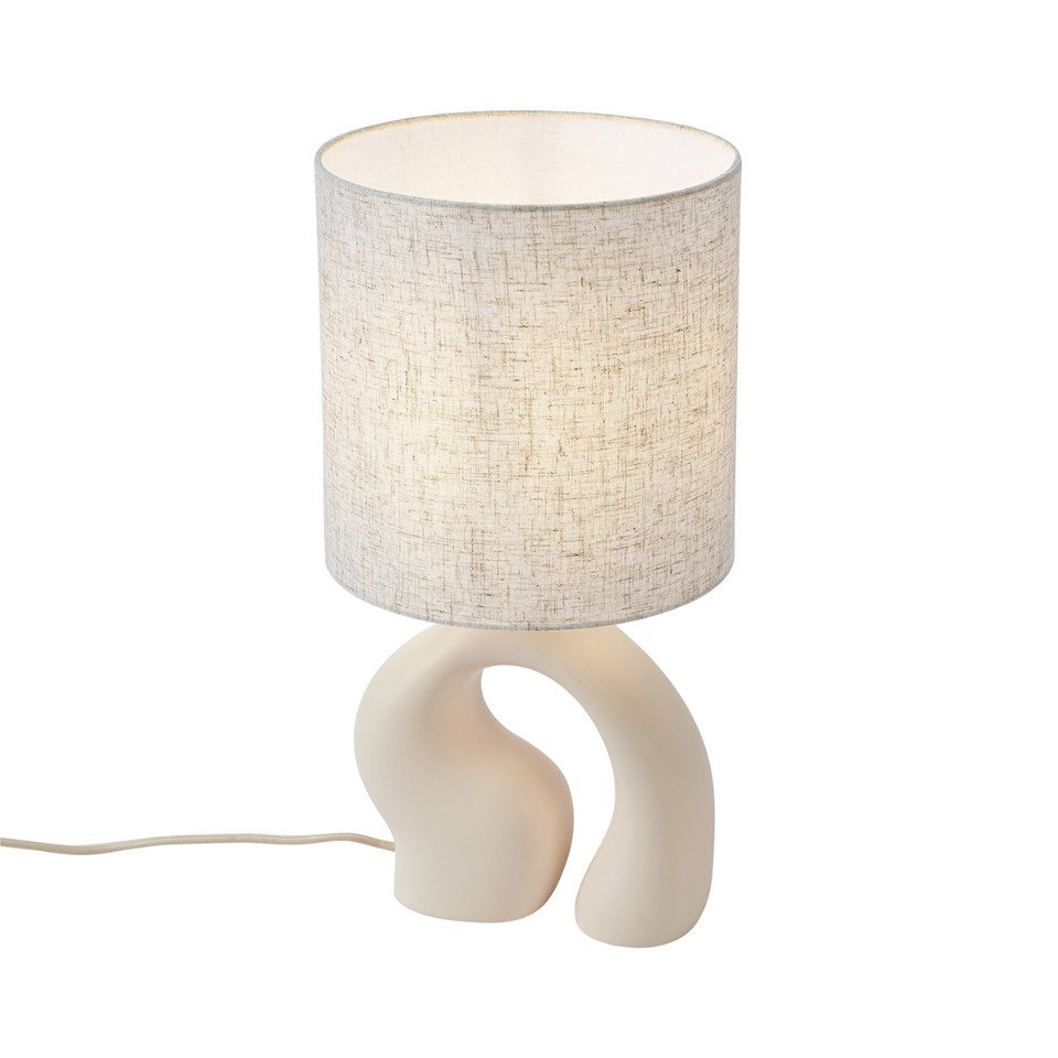 Qazqa Tischleuchte Dahlia, ohne Leuchtmittel, Warmweiß, QAZQA Tisch leuchte, e27, Beige, Kunststoff, Japandi – Bild 5 von 5