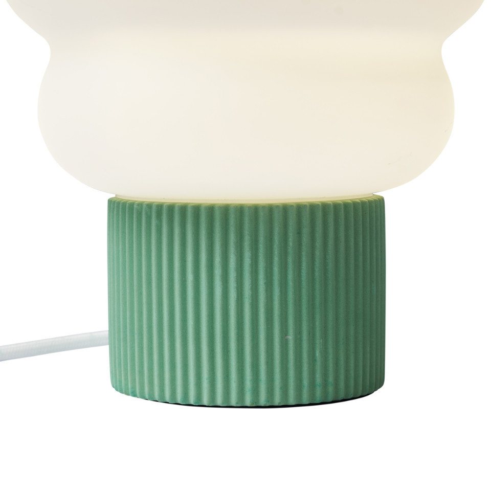Qazqa Tischleuchte Kumo, ohne Leuchtmittel, Warmweiß, QAZQA Tisch leuchte, e27, Weiß, Glas, Japandi – Bild 3 von 5