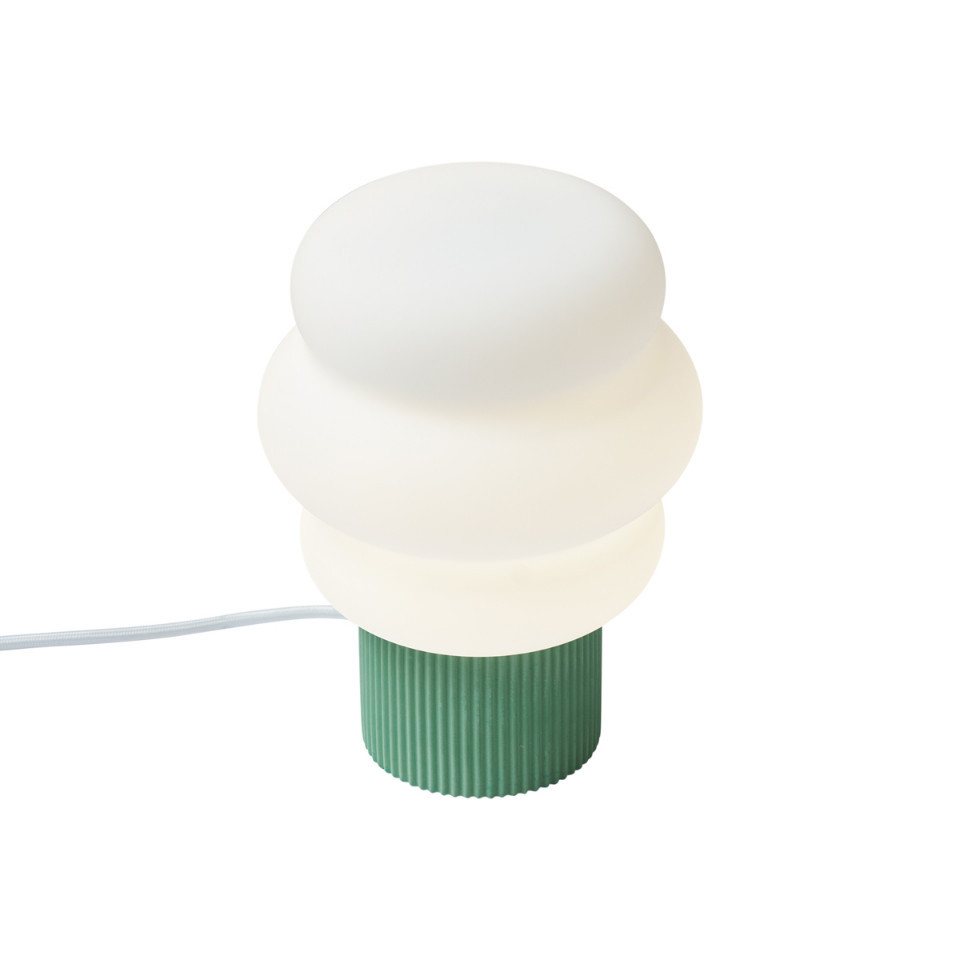 Qazqa Tischleuchte Kumo, ohne Leuchtmittel, Warmweiß, QAZQA Tisch leuchte, e27, Weiß, Glas, Japandi – Bild 5 von 5