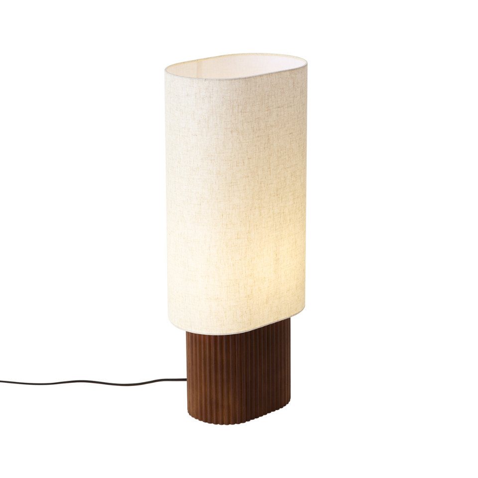 Qazqa Tischleuchte Lamel, ohne Leuchtmittel, Warmweiß, QAZQA Tisch leuchte, e27, Braun, Holz, Japandi – Bild 5 von 5