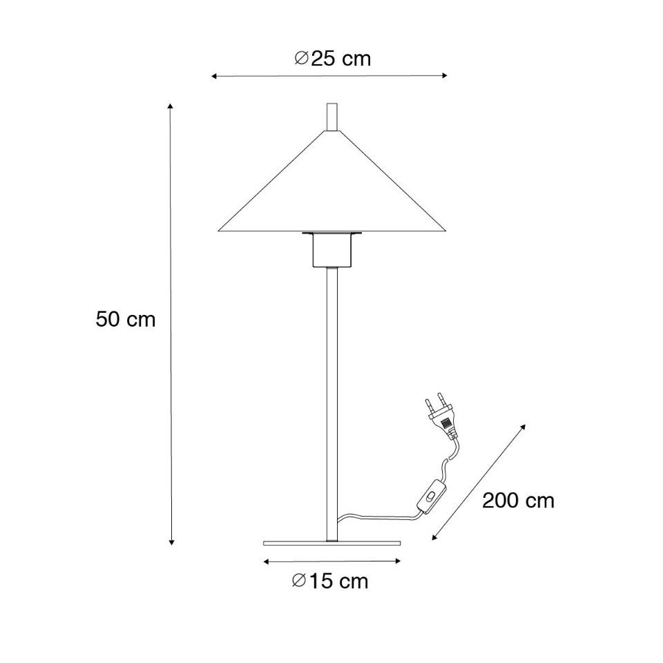 Qazqa Tischleuchte Triangolo, ohne Leuchtmittel, Warmweiß, QAZQA Tisch leuchte, e27, Rosa, Stahl, Design – Bild 2 von 5