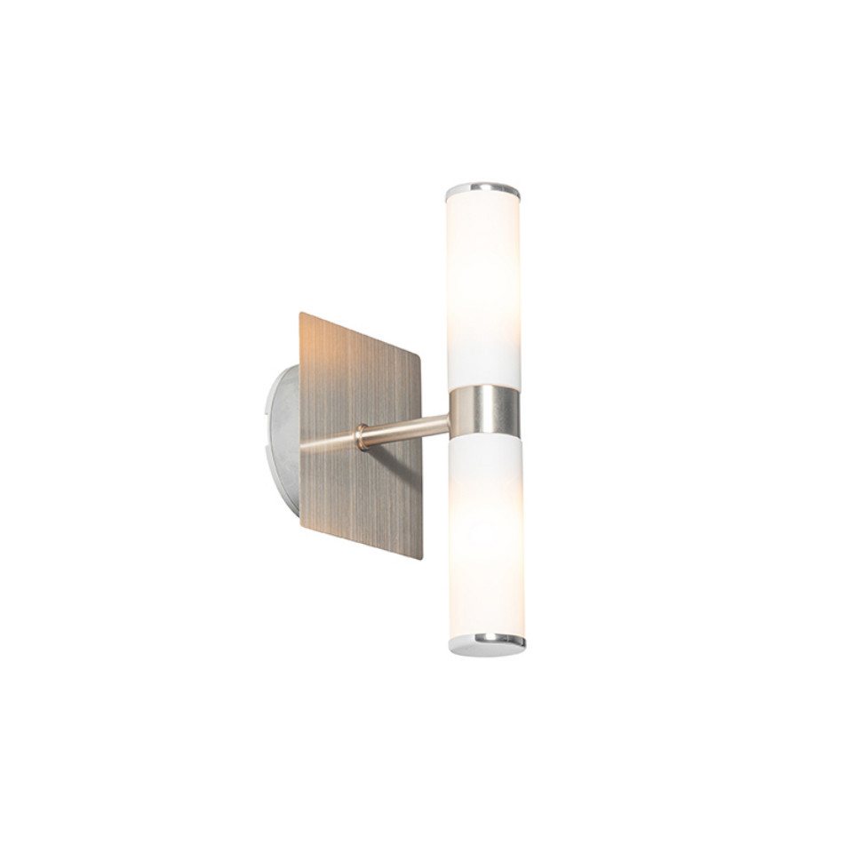 Qazqa Wandleuchte Bath, ohne Leuchtmittel, Warmweiß, QAZQA Wand leuchte, g9, Stahl, Stahl, Modern – Bild 2 von 5
