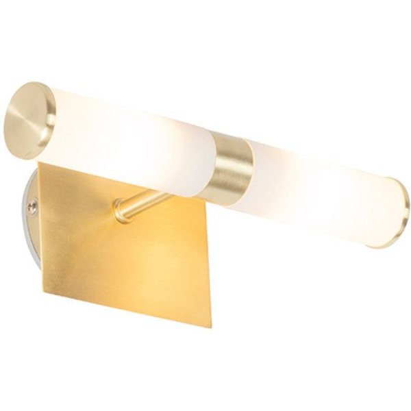 Qazqa Wandleuchte Bath, ohne Leuchtmittel, Warmweiß, QAZQA Wand leuchte, g9, Gold, Stahl, Modern