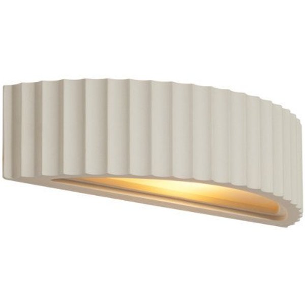Qazqa Wandleuchte Plaster, ohne Leuchtmittel, Warmweiß, QAZQA Wand leuchte, e14, Beige, Gips, Japandi