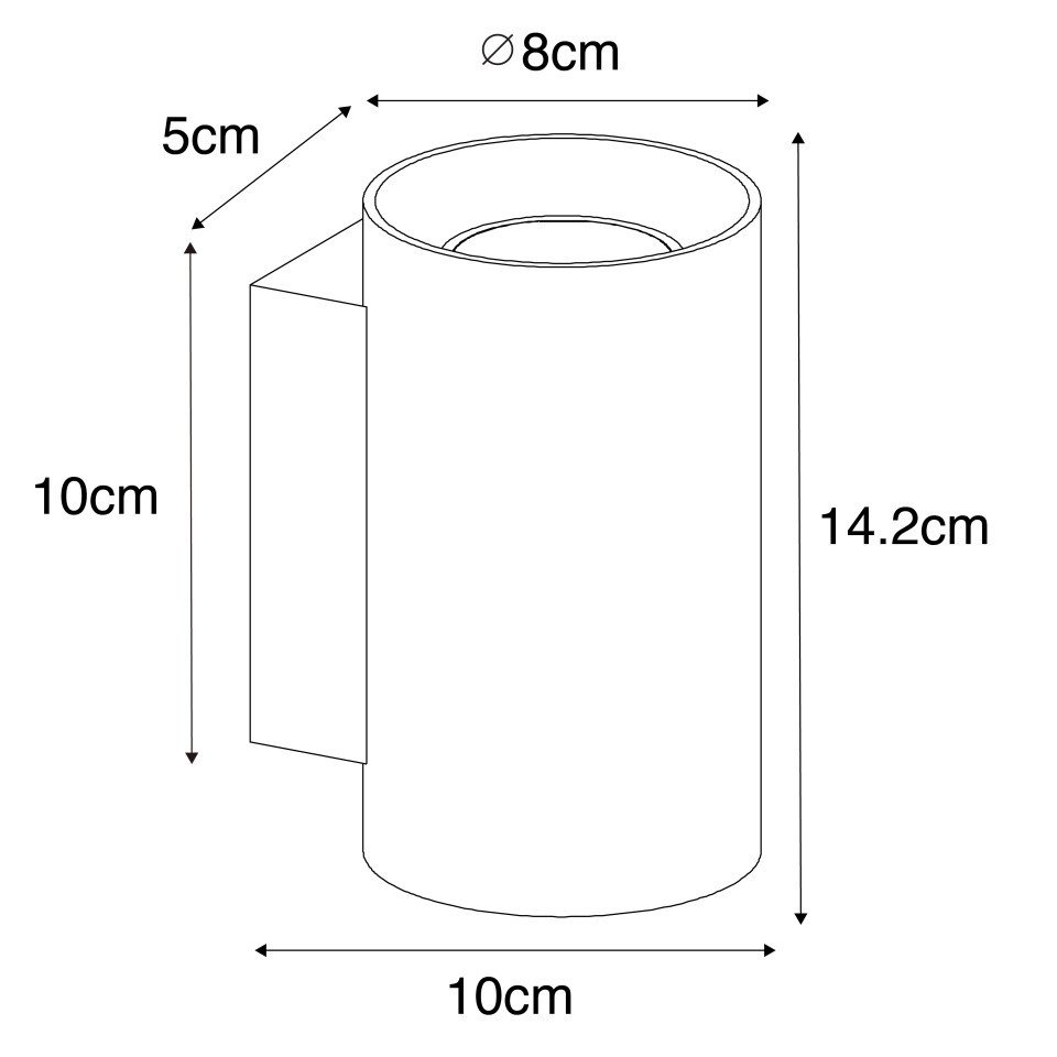 Qazqa Wandleuchte Sandy, ohne Leuchtmittel, Warmweiß, QAZQA Wand leuchte, gu10, Gold, Aluminium, Modern – Bild 2 von 5