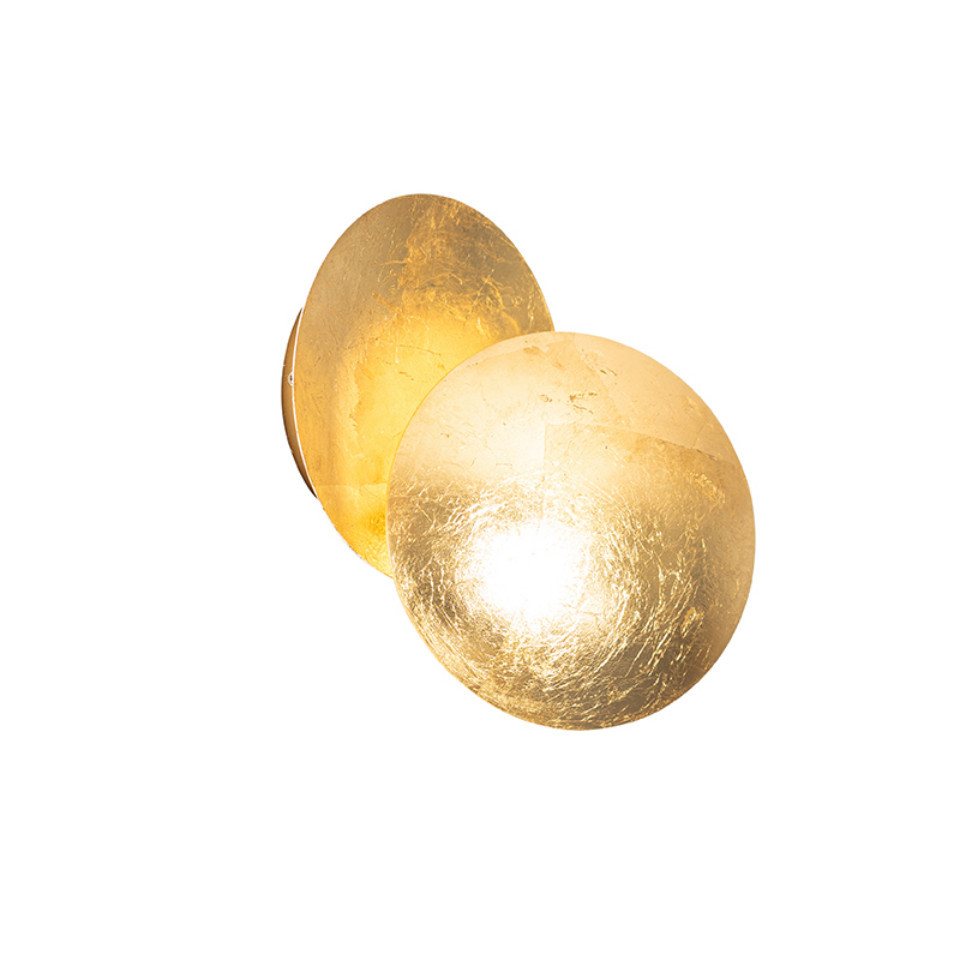 Qazqa Wandleuchte Sunrise, ohne Leuchtmittel, Warmweiß, QAZQA Wand leuchte, g9, Gold, Stahl, Modern – Bild 3 von 5