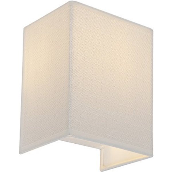 Qazqa Wandleuchte Vete, ohne Leuchtmittel, Warmweiß, QAZQA Wand leuchte, e27, Weiß, Textil, Modern
