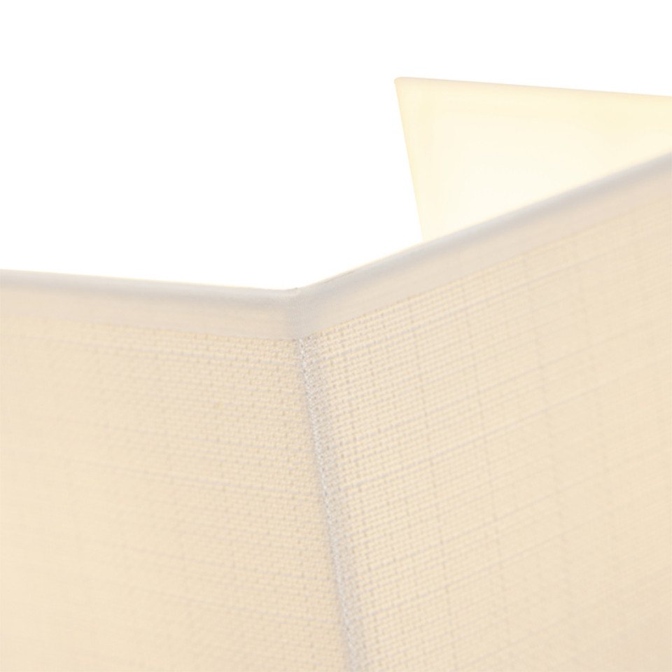 Qazqa Wandleuchte Vete, ohne Leuchtmittel, Warmweiß, QAZQA Wand leuchte, e27, Weiß, Textil, Modern – Bild 3 von 5
