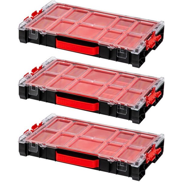 QBRICK System Werkzeugkoffer 3x PRO 100 Organizer 452 x 296 x 79 mm 5 l stapelbar IP54