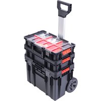 QBRICK SYSTEM Werkzeugwagen-Set, System TWO Cart Plus Vario + TWO Organizer FLEX 100 Plus + QS TWO Box 100 FLEX