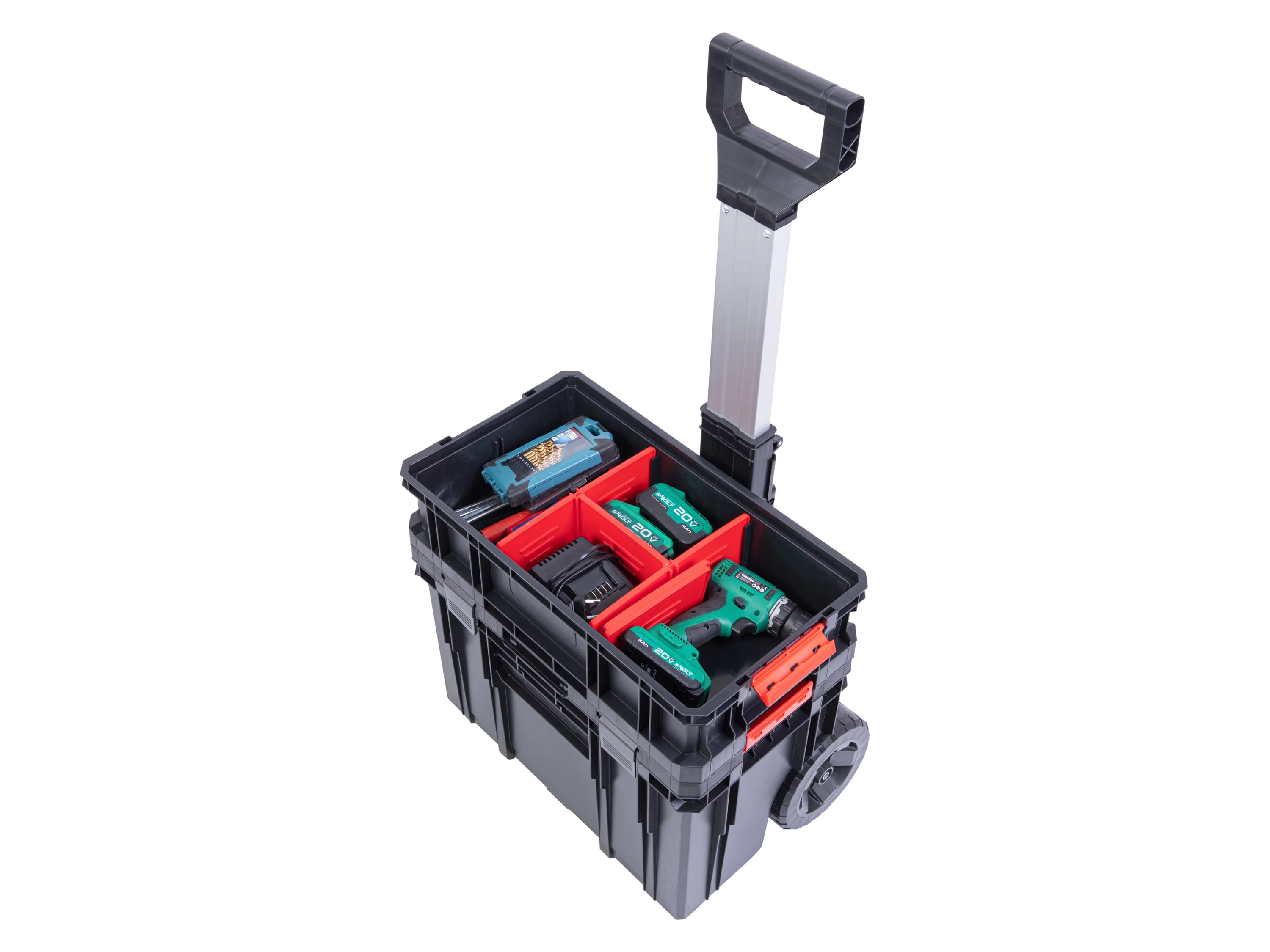 QBRICK SYSTEM Werkzeugwagen-Set, System TWO Cart Plus Vario + TWO Organizer FLEX 100 Plus + QS TWO Box 100 FLEX – Bild 2 von 4