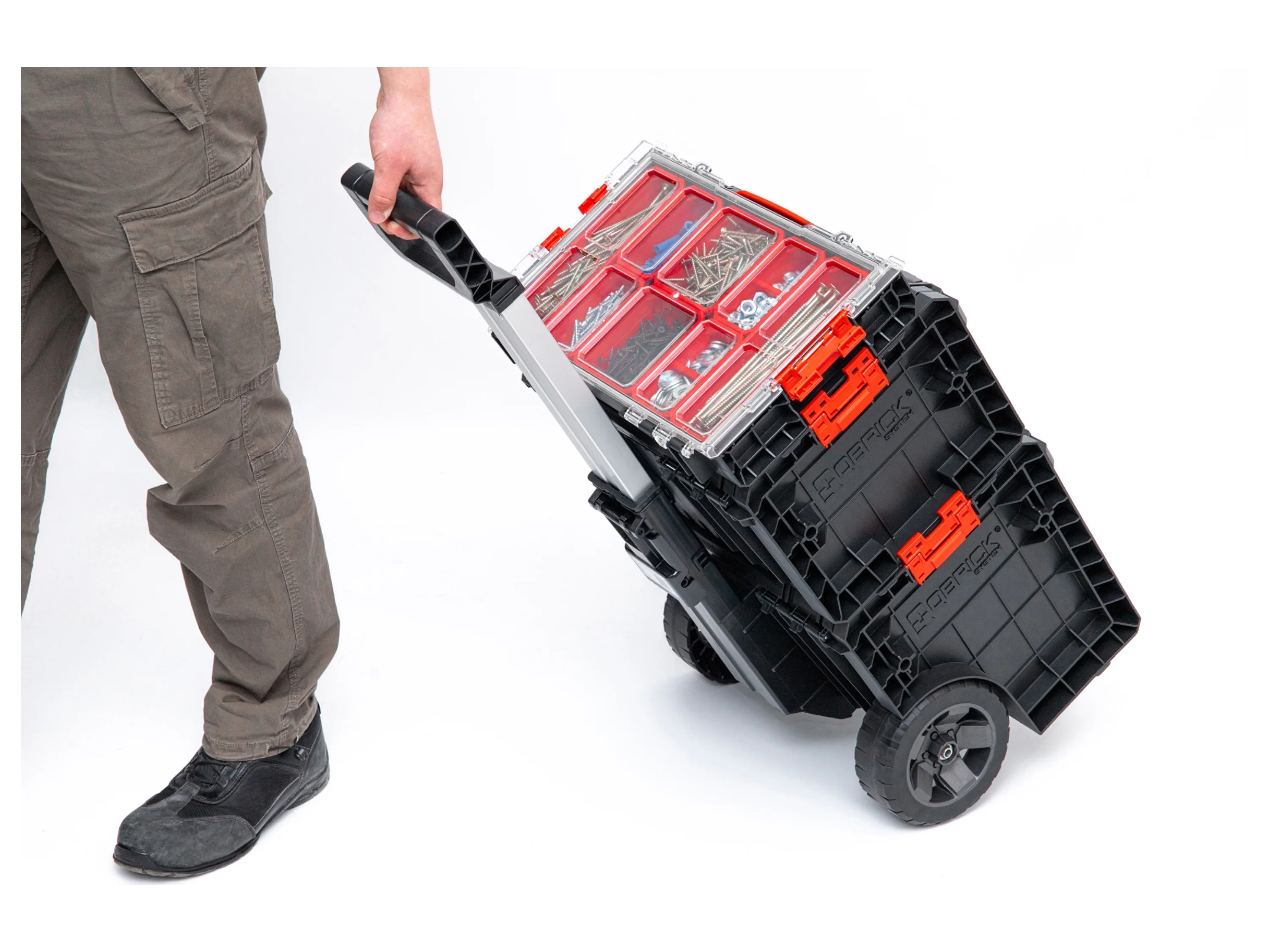 QBRICK SYSTEM Werkzeugwagen-Set »PRO Cart + PRO Toolbox + PRO Organizer 100« – Bild 3 von 4