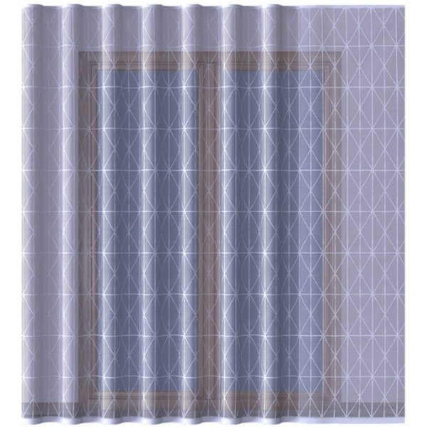 QBTEXTIL Gardine NETZ, Jacquard-Stoff, halbtransparent, Kräuselband