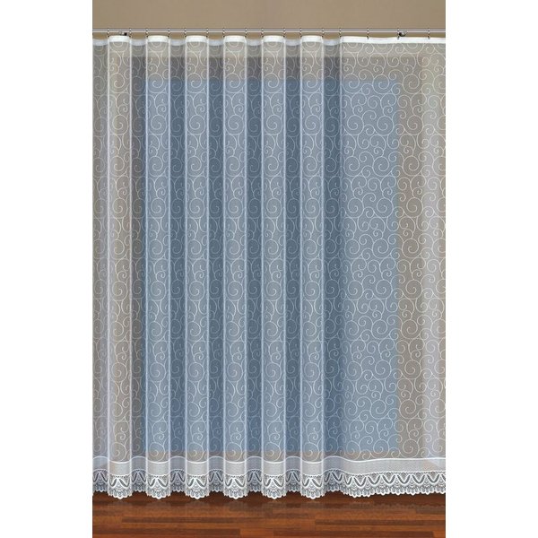 QBTEXTIL Gardine ORNAMENTE, halbtransparent, Kräuselband