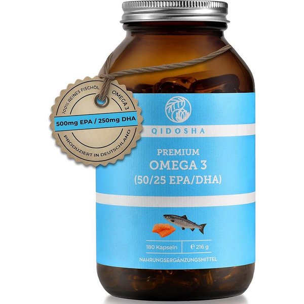 QIDOSHA Omega 3 Kapseln Kapseln, 180 St., 216 g, Triglycerid-Form