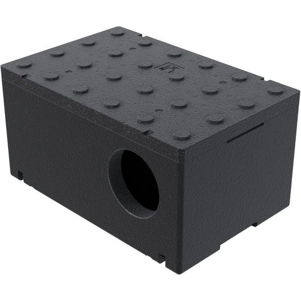 QLS Tierhaus aus Styropor 60x40 cm Schwarz, Wetterfestes Outdoor wasserabweisend isoliert