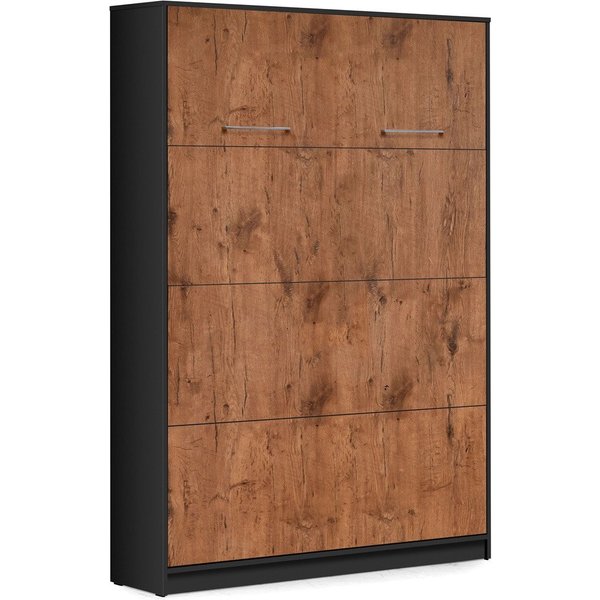 QMM TraumMöbel Schrankbett Wandbett VB 140 x 200 (Möbelstück, 1-St., Farbauswahl) vertikal klappbar