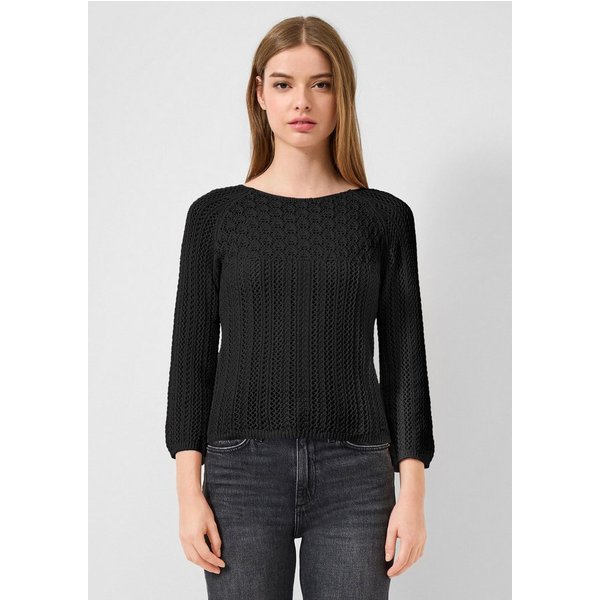 QS 3/4 Arm-Pullover Strickpullover Ajourpullover