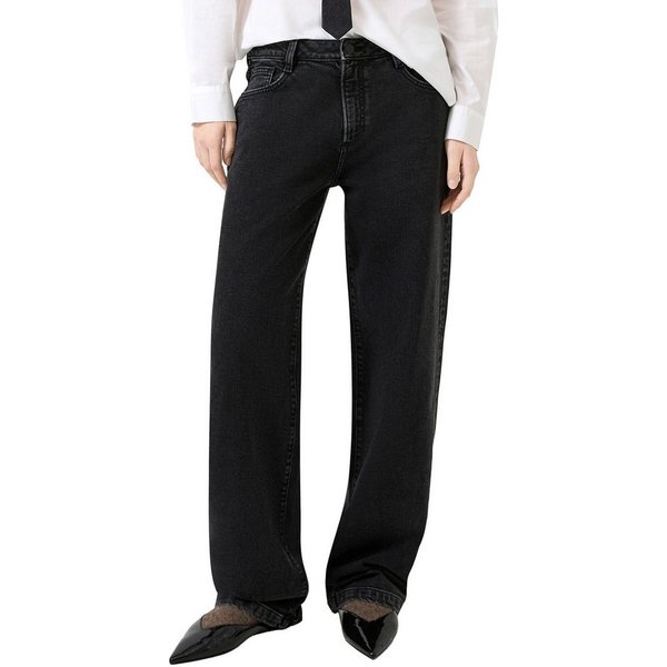 QS 5-Pocket-Hose Barrel Leg Jeans mit Stretch