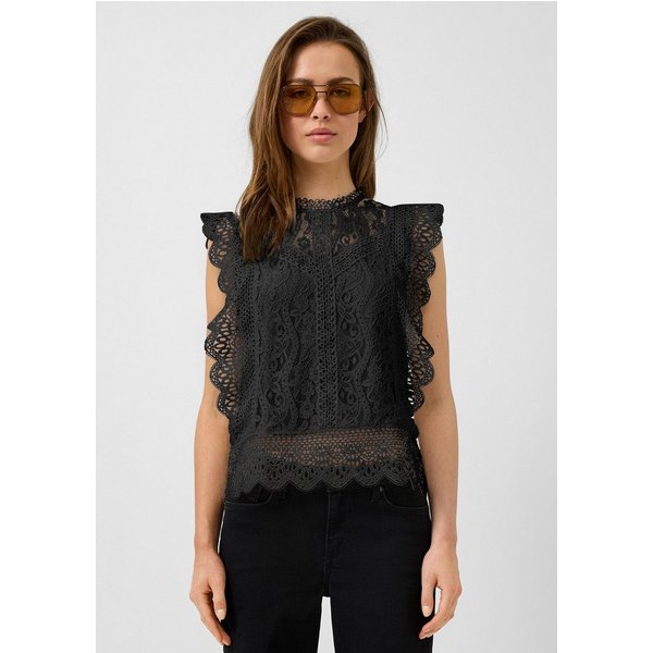 QS Blusentop Bluse Blusentop aus Spitze