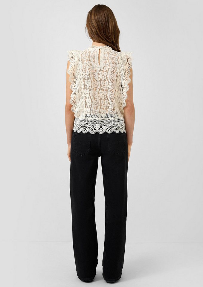 QS Blusentop Bluse Blusentop aus Spitze – Bild 3 von 5
