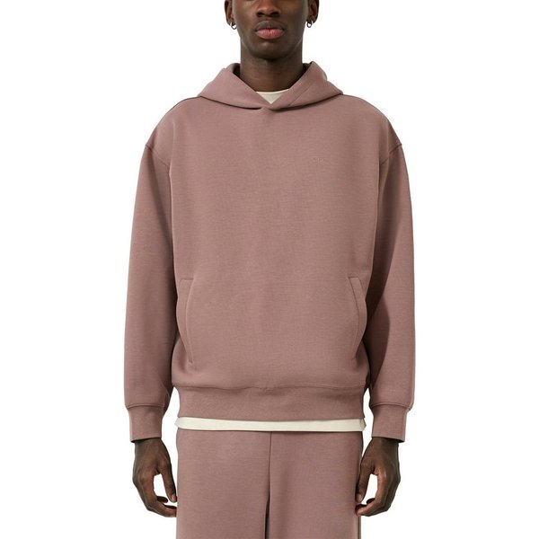 QS Kapuzensweatshirt unifarben, mit Logo-Stickerei