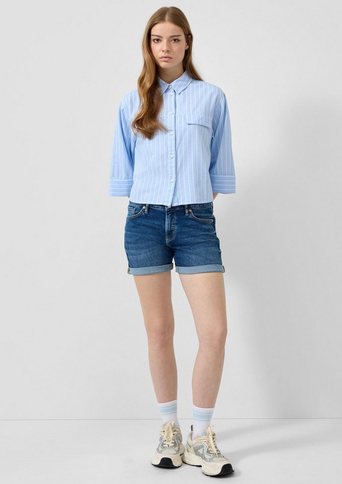 QS Kurzarmbluse Bluse Streifenbluse – Bild 5 von 5