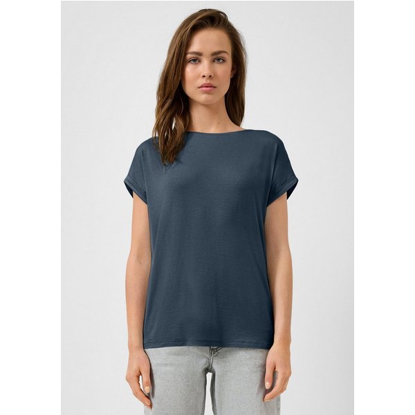 QS Kurzarmshirt mit Ärmelaufschlag