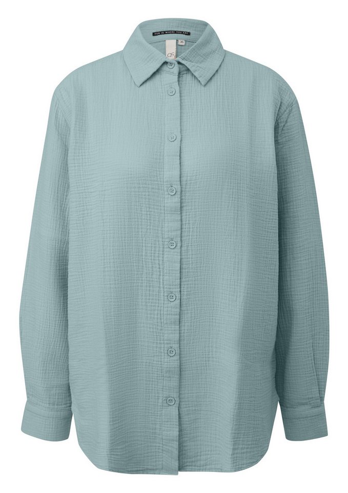 QS Langarmbluse Bluse Hemdbluse aus Musselin – Bild 2 von 5