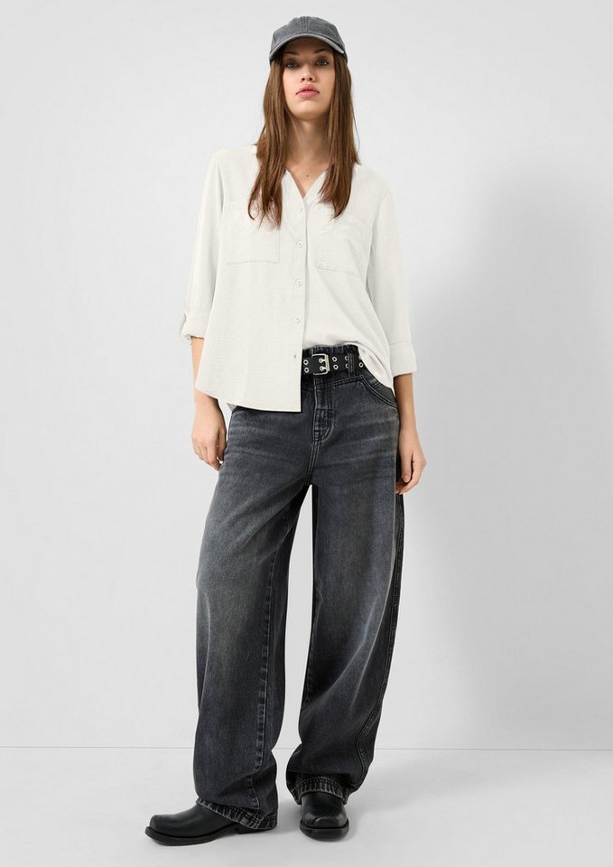 QS Langarmbluse Bluse Bluse mit Turn-up – Bild 5 von 5