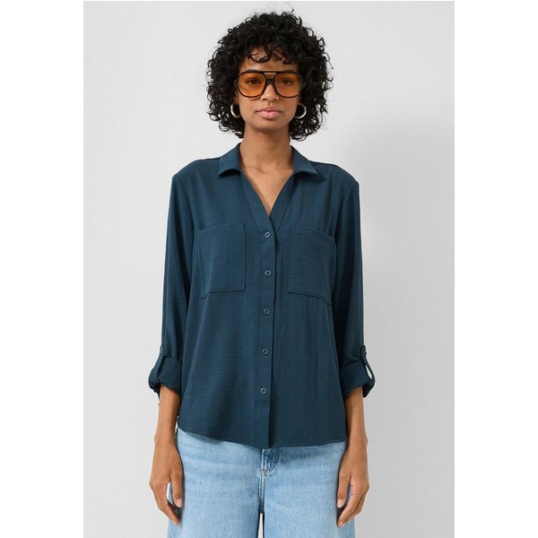 QS Langarmbluse Bluse Bluse mit Turn-up