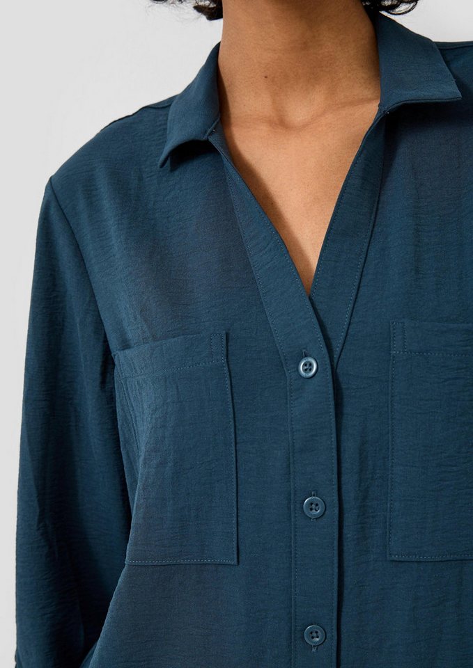 QS Langarmbluse Bluse Bluse mit Turn-up – Bild 4 von 5