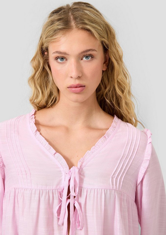 QS Langarmbluse Bluse Rüschenbluse – Bild 4 von 5