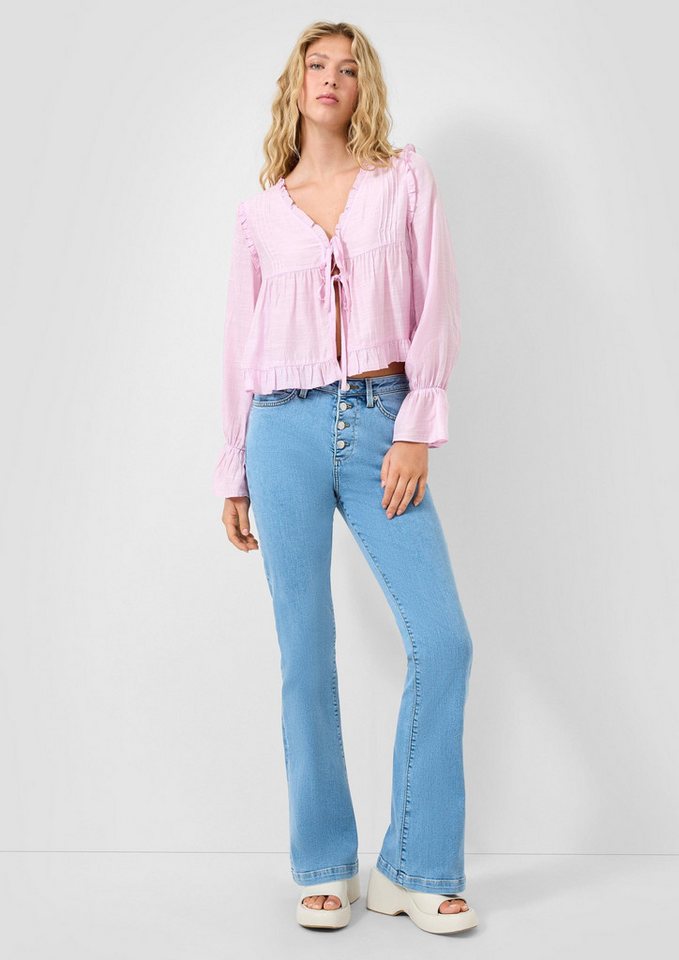 QS Langarmbluse Bluse Rüschenbluse – Bild 5 von 5