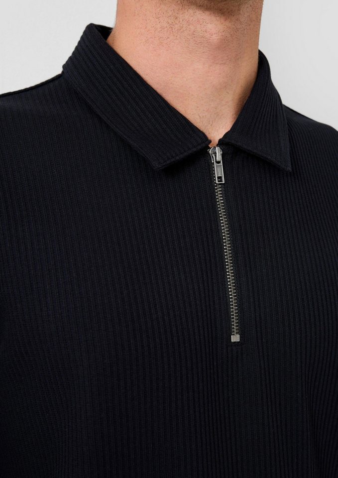QS Longpullover Polo-Shirt Polo im Relaxed Fit – Bild 4 von 5
