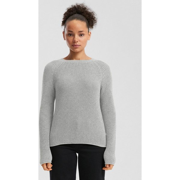 QS Longpullover Strickpullover Melierter Strickpullover mit Raglanärmeln