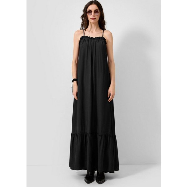 QS Maxikleid Kleid Langes Viskosemix-Kleid