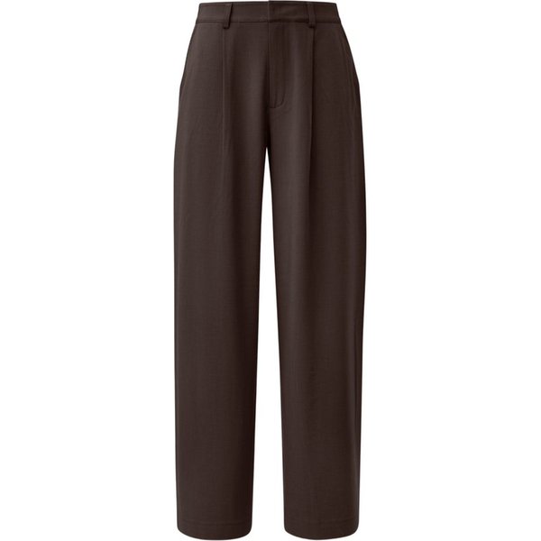 QS Stretch-Hose braun,Casual,Polyester,Unifarben,Wide Leg