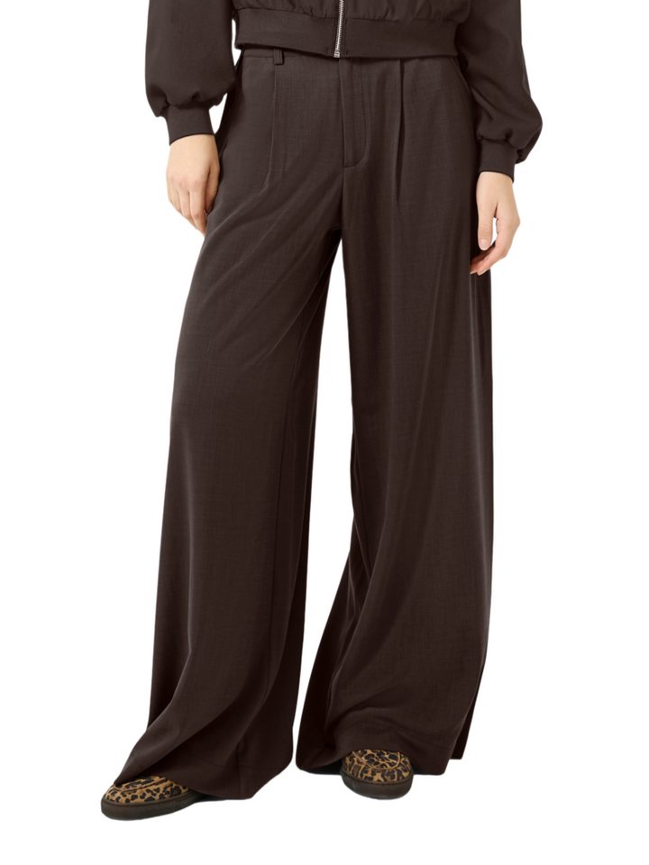 QS Stretch-Hose braun,Casual,Polyester,Unifarben,Wide Leg – Bild 2 von 4