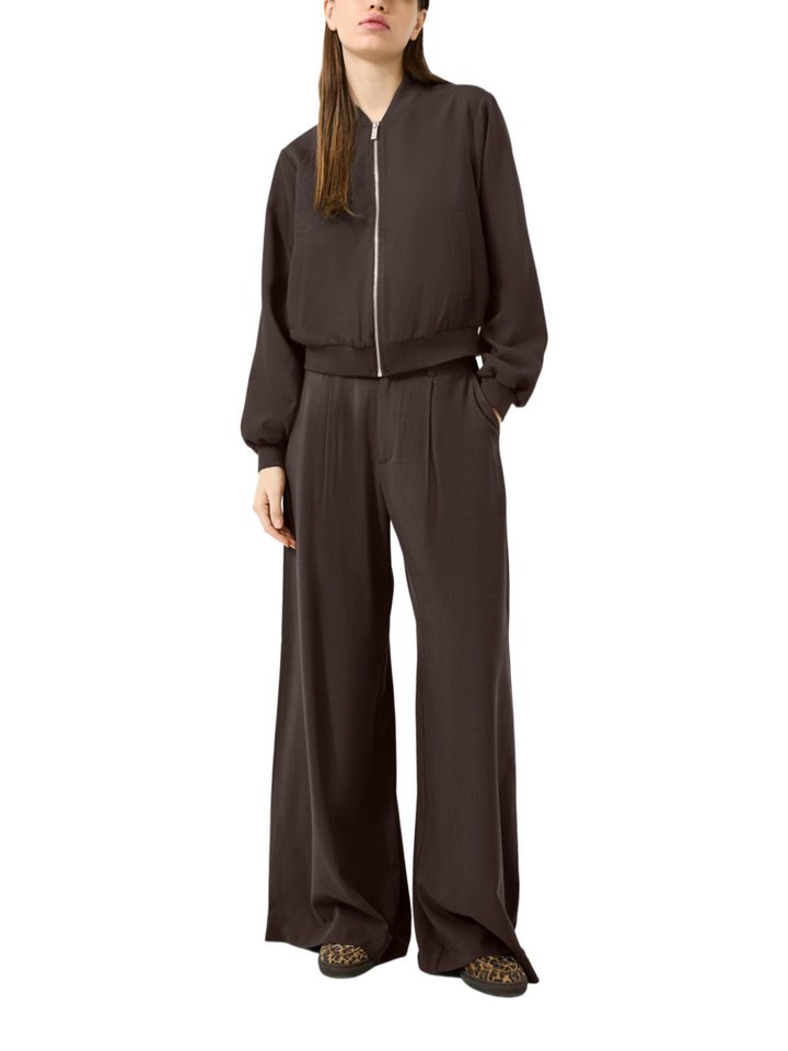 QS Stretch-Hose braun,Casual,Polyester,Unifarben,Wide Leg – Bild 4 von 4