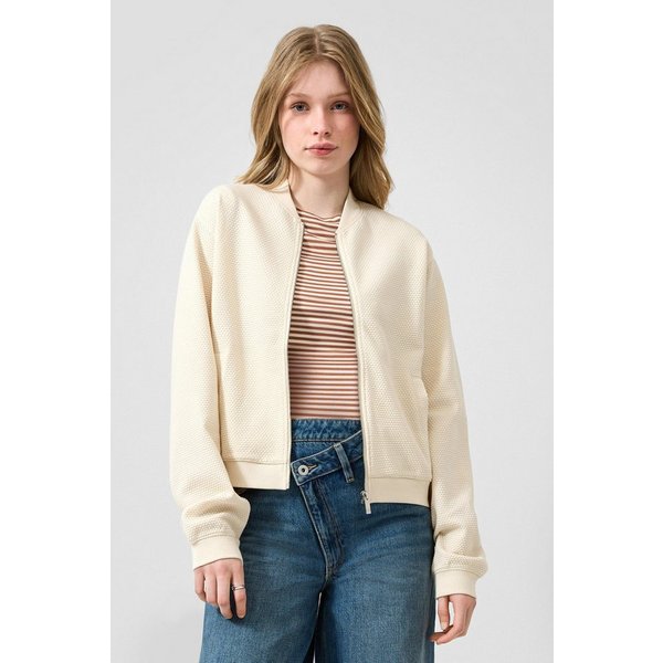 QS Sweatjacke Sweatshirt Strukturierter Sweatblouson