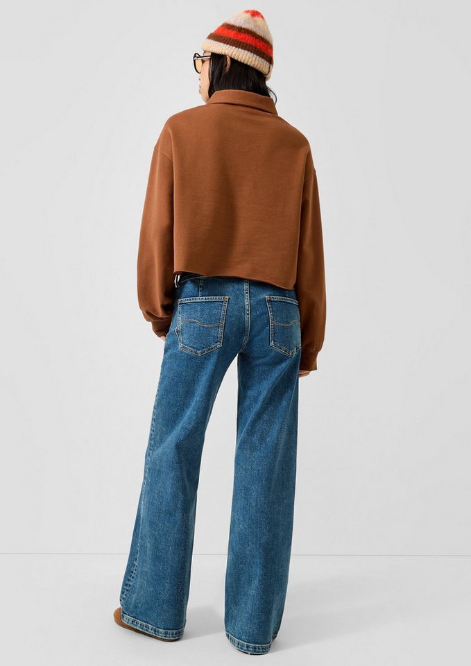 QS Sweatshirt Sweatshirt Cropped Polo-Sweatshirt – Bild 3 von 5