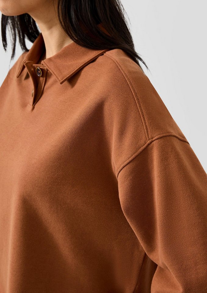 QS Sweatshirt Sweatshirt Cropped Polo-Sweatshirt – Bild 4 von 5