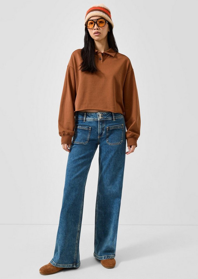 QS Sweatshirt Sweatshirt Cropped Polo-Sweatshirt – Bild 5 von 5