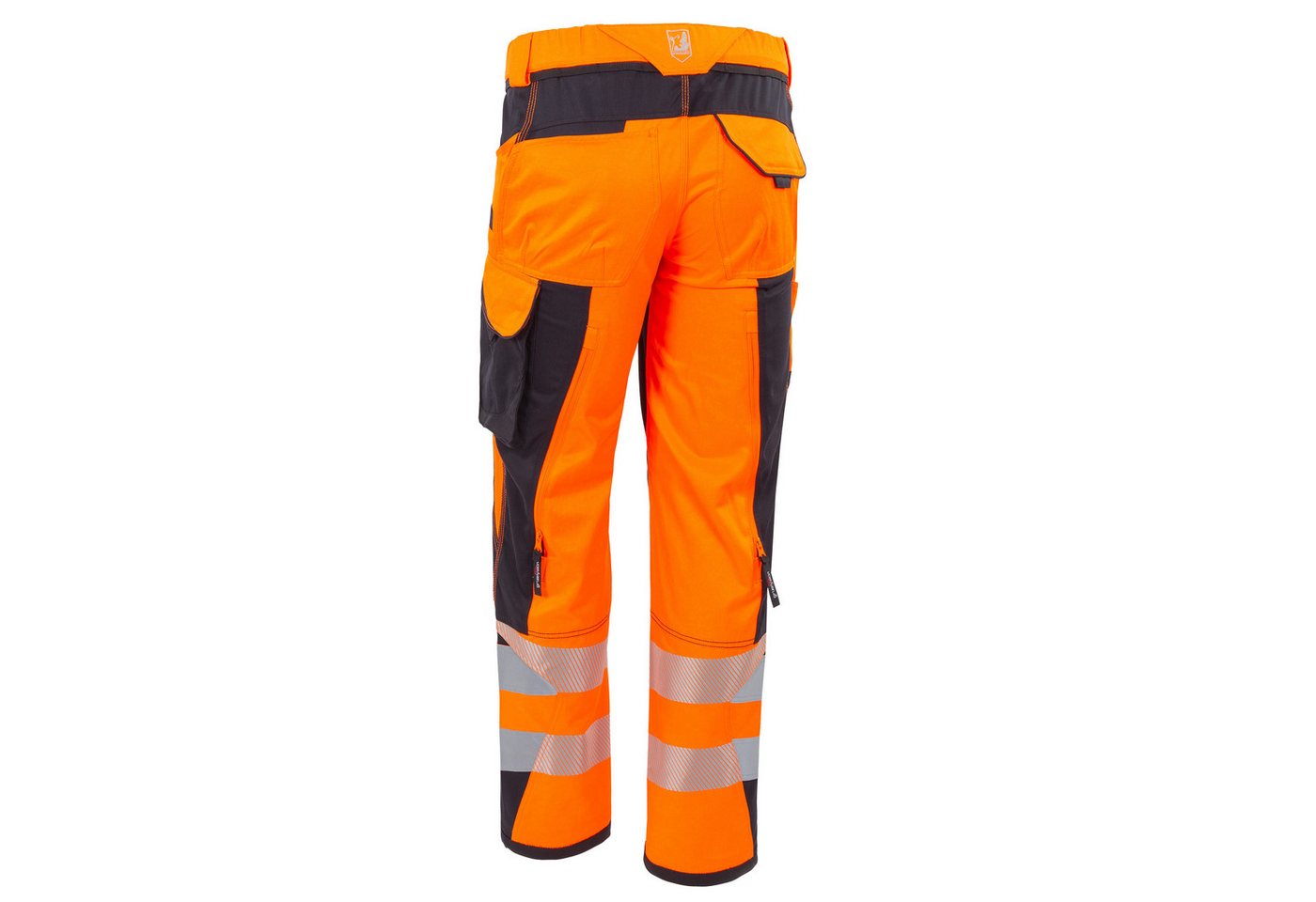 Qualitex Workwear Arbeitsbundhose modern Warnschutz-Arbeitshose (PSA Kat 2) aus Lyocell,Cordura&Stretch (2-tlg) funktionale Werkstatthose mit 13 Taschen - Atmun – Bild 2 von 5