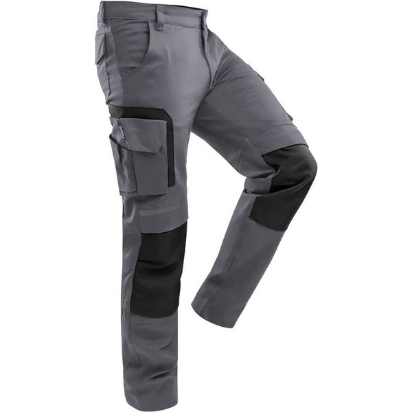 Qualitex Workwear Arbeitsbundhose moderne PROfessionals Herren-Arbeitshose, Stretch-Bundhose Herren (1-tlg) robuste Workwear-Berufshose mit 6 Taschen, mit Kniep