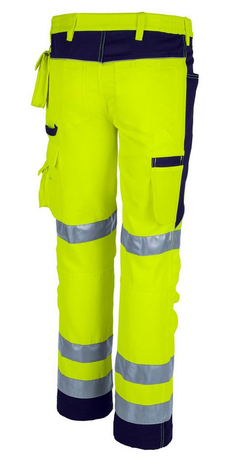 Qualitex Workwear Arbeitsbundhose reflektierende PROfessionals Warnschutz-Bundhose (faserverstätkt) (1-tlg) Arbeitshose mit 13 Taschen - Strapazierfähig - mit Z – Bild 2 von 3