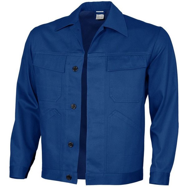 Qualitex Workwear Arbeitsjacke basic Werkstattjacke -BW 240 g - waschbar, aus reiner Baumwolle (1-St) Bundjacke mit 5 Taschen - Blickdicht - Strapazierfähig - P