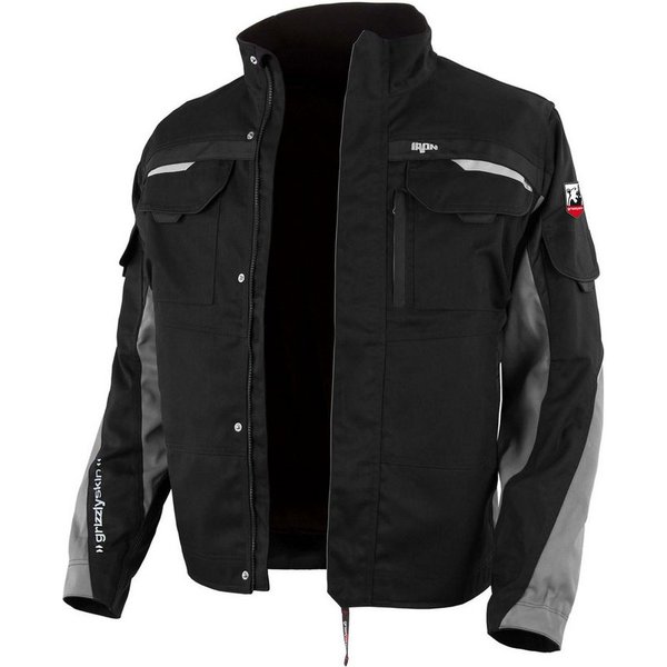 Qualitex Workwear Arbeitsjacke Bundjacke "IRON" schwarz/grau, Gr. 3XL (62/64)